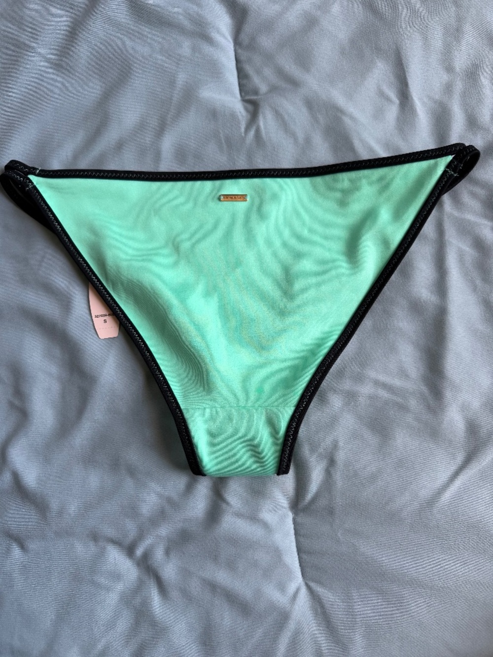 Victoria’s Secret Vintage Itsy Bikini Bottom – Mint/Seafoam & Black – NWT